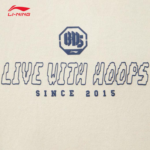 李宁反伍BADFIVE男子宽松短袖文化衫AHSV037 商品图3