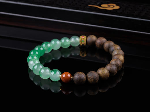 XY0310沉香+南红非洲翠手串 商品图5