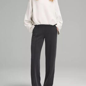 洛诗琳12936新款高端砂洗中缝设计感高腰直筒长裤240539