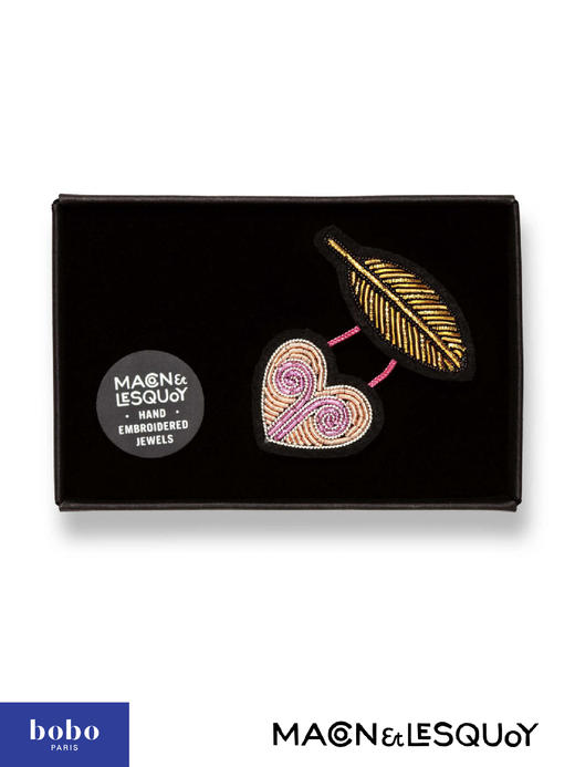 Macon&Lesquoy法国原创设计 轻柔的心 埃及系列 M&L刺绣手工饰品胸针 商品图1