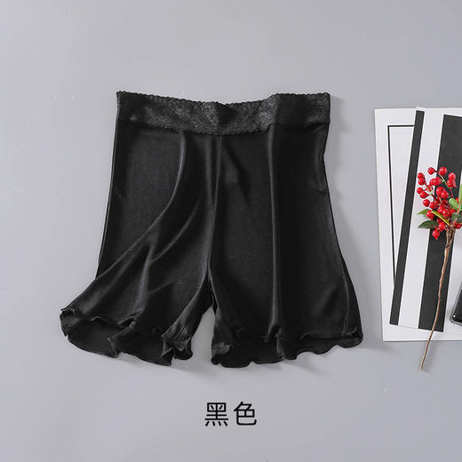 丁摩高档桑蚕丝真丝打底裤 真丝安全裤睡裤 衬裤裙裤防走光三分打底裤AL019 商品图6