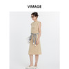 VIMAGE纬漫纪夏季新款时尚通勤无袖收腰显瘦连衣裙V2107728 商品缩略图0