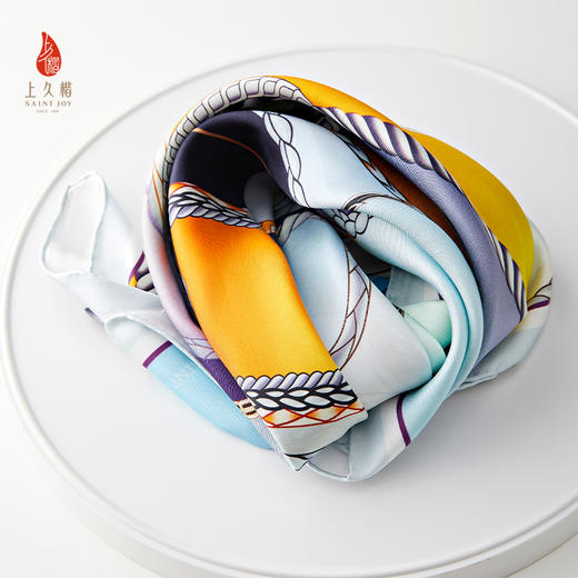 SAINTJOY/上久楷真丝方巾 印花真丝方巾 蝶变 FJS20050 商品图1