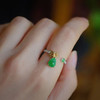 龢盒原创 阳绿翡翠貔貅甩甩戒 戒指 商品缩略图2