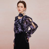 QF253斯尔丽2025夏季新款烂漫印花宽松时尚上衣手工盘花领花亦可腰带 商品缩略图0