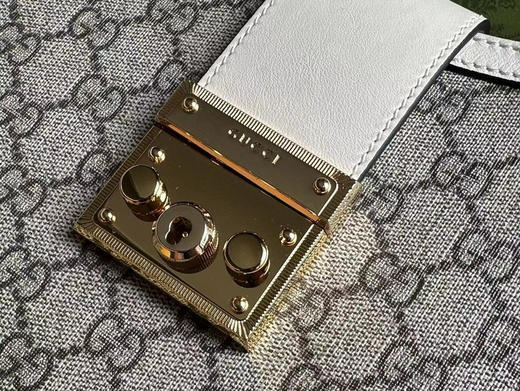 夏季特惠💰1050 原单古驰【原厂皮】米色和乌木色GG 女士挎包 Supreme帆布795113 商品图4