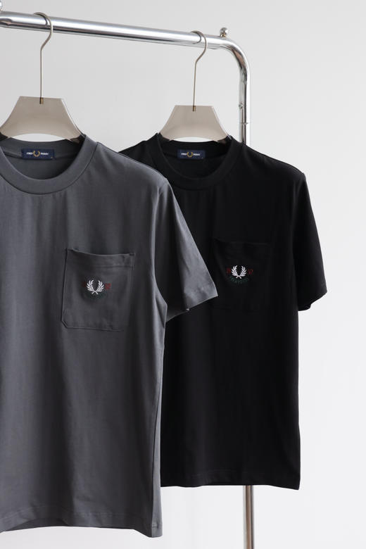 F.P 麦惠双纱纯棉 口袋圆领短袖T恤 TX465 商品图4