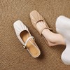 手工女鞋软底褶皱穆勒凉拖鞋2025新款真皮鞋子多巴胺百搭3CM 商品缩略图1