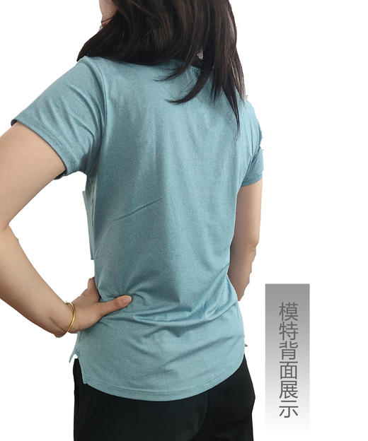 Y031女式干爽透气吸湿排汗防晒运动女式短袖T恤 商品图1