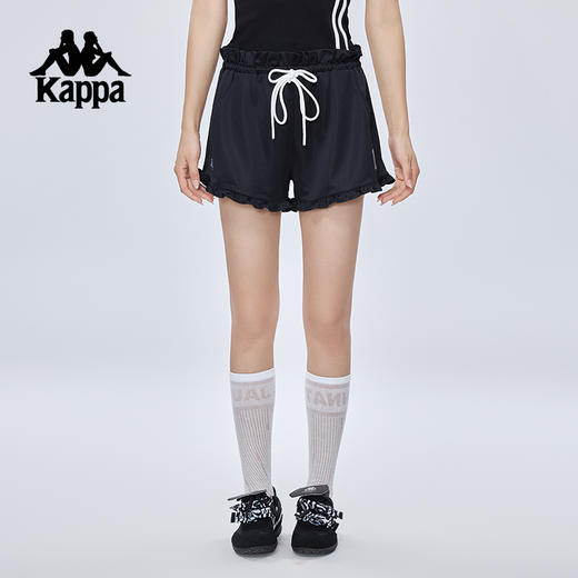 Kappa卡帕背靠背2025新款夏季运动短裤女士户外美式高腰三分裤女KPDJBDY10 商品图2