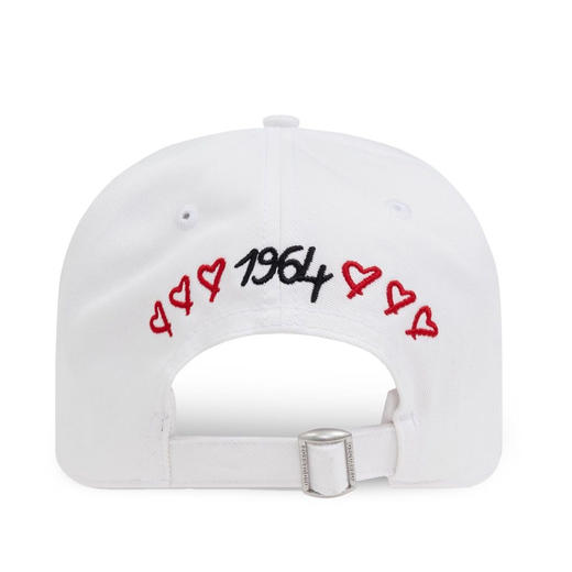 DSQUARED2 女士签名徽标刺绣棉质棒球帽 白色 BCW0165 05C00001 1062 商品图1