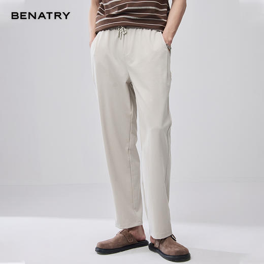 贝纳川提花针织直筒休闲裤ECF232001 商品图0