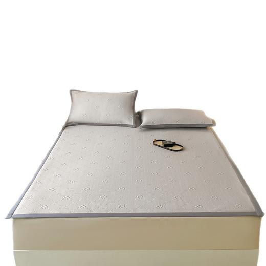 【A类冰丝提花凉席】冰丝提花凉席A类夏冰丝席子床单席纯色三件套乙纶 商品图4