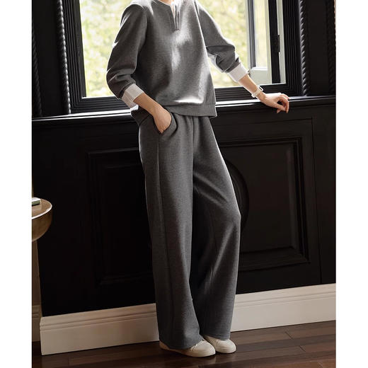 裁缝学苑AS473假两件V领卫衣纸样运动裤女装直筒裤套装打版裁剪样板 商品图2