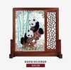 【彼达思】雅琅晶 国宝熊猫插屏  双面雕刻可定制商务送礼办公家用摆件 商品缩略图0
