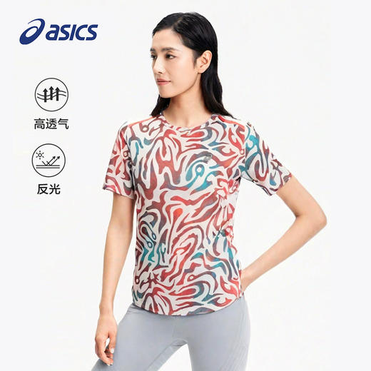 ASICS亚瑟士 女款跑步运动舒适印花短袖T桖 商品图0
