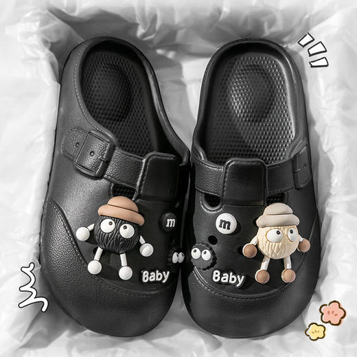 「2025夏季新款」勃肯凉拖鞋女办公包头半拖厚底防滑情侣外穿懒人凉鞋 商品图2