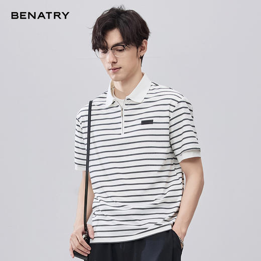 贝纳川夏季条纹短袖POLO ECF214003 商品图6