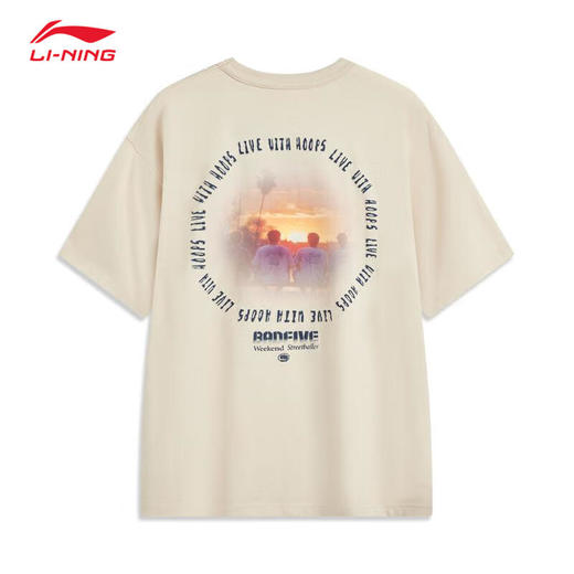 李宁反伍BADFIVE男子宽松短袖文化衫AHSV037 商品图1