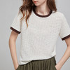 初语浮雕肌理短袖T恤女泡泡褶2025夏季新款撞色圆领别致上衣 商品缩略图1