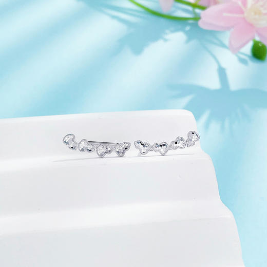 【限时8.8折】【线上铂金馆】PT950 #葫芦 #招财纳福 铂金实心CNC福禄连连鱼鳞葫芦耳饰耳排(PTES00082)预售产品下单后不退款不退货不换货不补差价) 商品图2