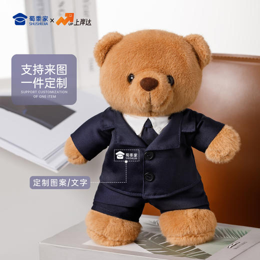 【实付满199送钥匙扣】【单位小熊】可定制创意毛绒职业小熊公仔儿童玩具服装可脱送礼礼物 商品图2