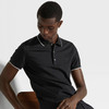 【一】ZEGNA 杰尼亚 男士字母徽标刺绣弹力棉质短袖polo衫 黑色 E7358A5 B746 K09 商品缩略图3