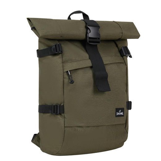 Spalding/斯伯丁时尚卷边大容量防泼水双肩包251U10TL21 商品图4