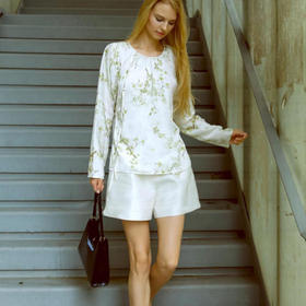 洛诗琳04432气质国风衬衫2025夏季新款改良国风印花上衣1275