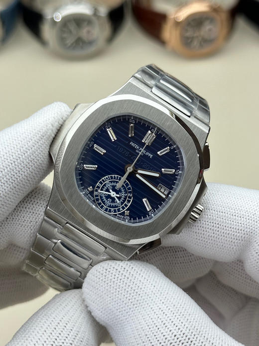 3K厂V3升级版薄薄薄！真功能，真小秒！百达翡丽鹦鹉螺5980多功能计时腕表【表壳】腕表尺寸40.5毫米，厚度为全网最薄仅13.5毫米，同正品一致的枕型表壳采用正面拉丝❗️❗️❗️ 商品图2