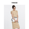 VIMAGE纬漫纪夏季新款时尚通勤无袖收腰显瘦连衣裙V2107728 商品缩略图4
