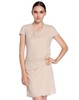 4894415331653  JOAN&DAVID  卡其色抽褶修身短袖连衣裙 商品缩略图0