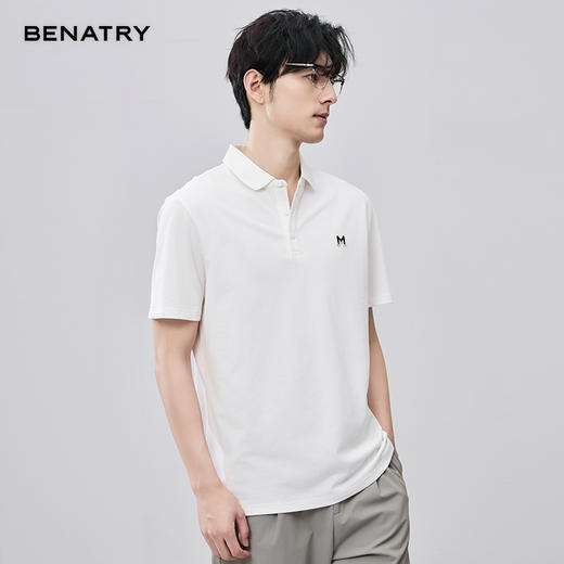 贝纳川夏季字母刺绣短袖POLO ECF214002 商品图4