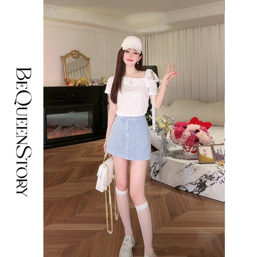 余潇潇【出街老花】轻奢时尚百搭洋气烫钻显瘦多巴胺裙裤2025新款 商品图0