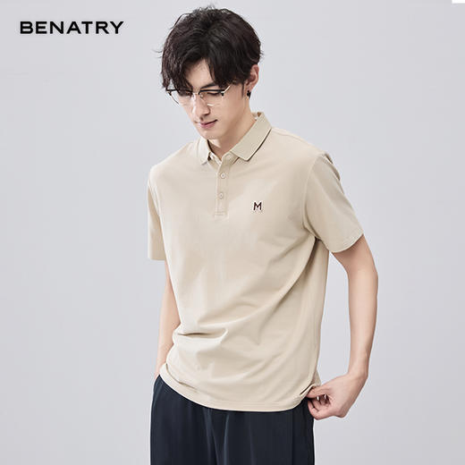 贝纳川夏季字母刺绣短袖POLO ECF214002 商品图1