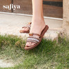 Safiya/索菲娅2025露趾民族风编织复古方头休闲百搭平底凉拖SFD2110366 商品缩略图5