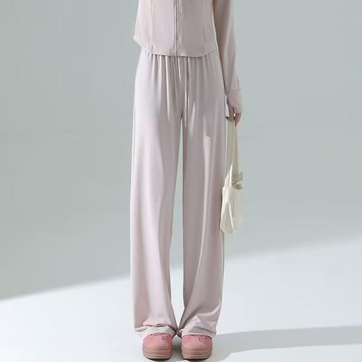 热卖中！！【简约百搭 不挑腿型裤】黑科技冰感原纱云朵防晒冰丝微喇叭降暑裤 阔腿裤  0贴肤瞬感凉+弹力高腰+垂感遮肉+柔软面料速干宽松休闲裤女 商品图5