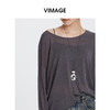 VIMAGE纬漫纪百搭慵懒风空调罩衫薄款宽松针织衫T恤2025春季新款V2301927 商品缩略图6