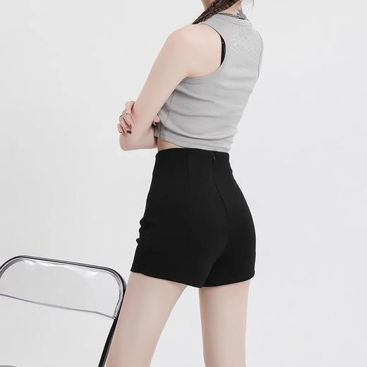 【夏天穿也不闷热！辣妹塑身热裤】好裤不挑人腿型零要求，弹力不紧绷+高腰收腹藏肉，360°安全防走光剪裁，夏季打底黑色西装薄款辣妹显瘦外穿热裤子QQ 商品图1