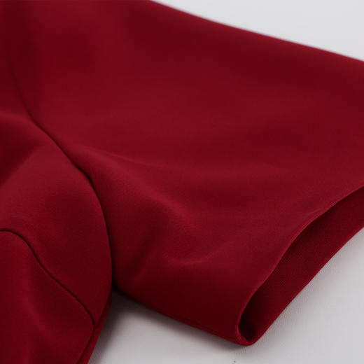 QF844斯尔丽25新款直身短款小个子下摆压褶百搭圆领显高显瘦连衣裙 商品图6