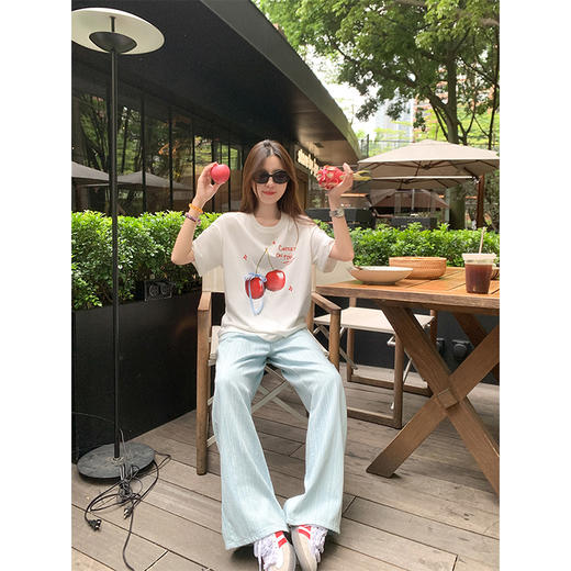 【129元任选2件】现货！樱桃印花短袖T 商品图4