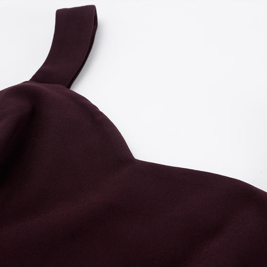 QF847斯尔丽2025夏季新款收褶显瘦藏肚子侧边开叉背心式连衣裙 商品图6