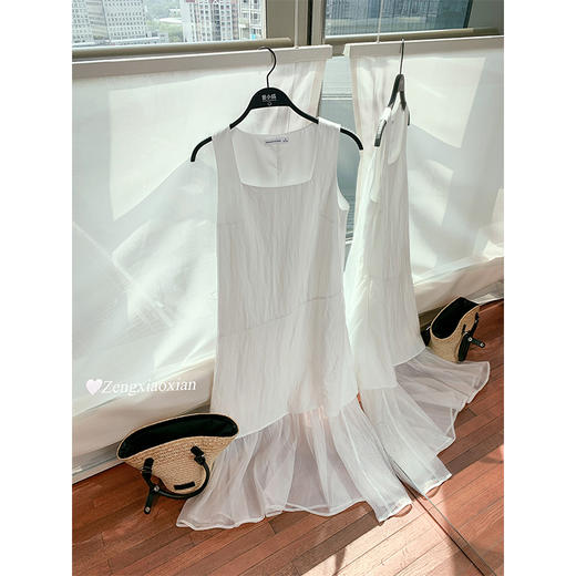 <曾小咸推荐>下摆拼接背心连衣裙宽松 商品图2