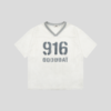 GOODBAI 916 logo仿喷漆印花网面V领短袖T恤 商品缩略图2