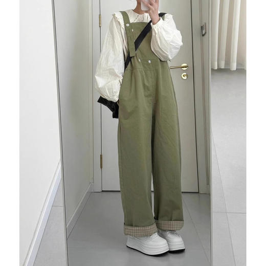 裁缝学苑AS477工装背带裤纸样女装新款日系复古减龄阔腿连体裤裁剪图纸 商品图1