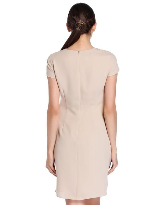 4894415331653  JOAN&DAVID  卡其色抽褶修身短袖连衣裙 商品图1