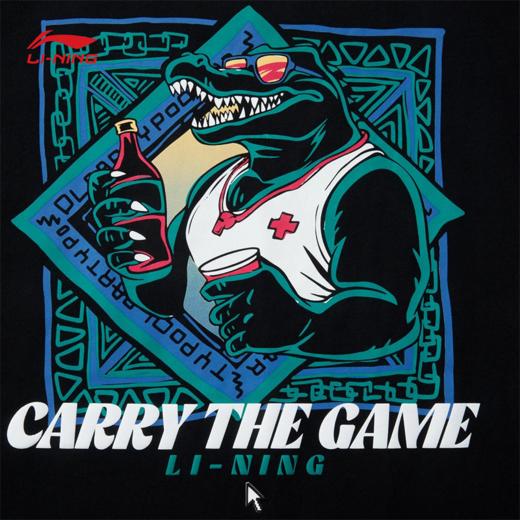 李宁 x 英雄联盟泳池派对联名系列男女同款宽松短袖文化衫AHSV153 商品图6