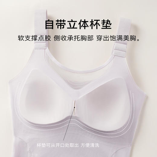 春夏免穿文胸无痕冰丝收腹后脱式连体束身衣女细腰翘臀轻薄透气S05凉感收腹塑身衣 商品图6