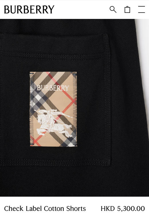 B.B.R 格纹刺绣口袋 丝光薄毛圈短裤中裤 DK358 商品图2