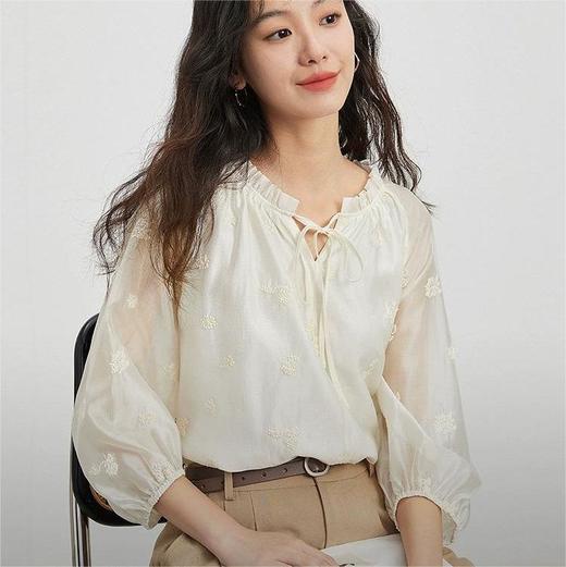 品牌直发【樱西玛 亚麻重工刺绣套装】随性慵懒好显品味 夏日必备 透气轻盈不压身 不挑人 好穿好搭配 商品图10